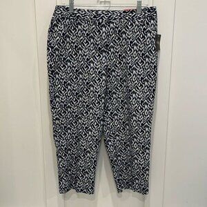 Rafaella Blue/White Capri Pants